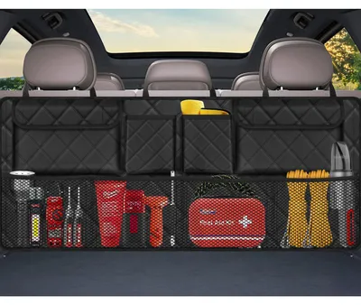 Productafbeelding van Femuar Bagageorganizer voor de kofferbak, grote capaciteit, organizer voor de achterbank (106,7 x 45,7 cm)