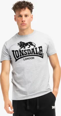 Produktbild von Herren T-Shirt normale Passform TULLIG Marl Grey/Black M Lonsdale