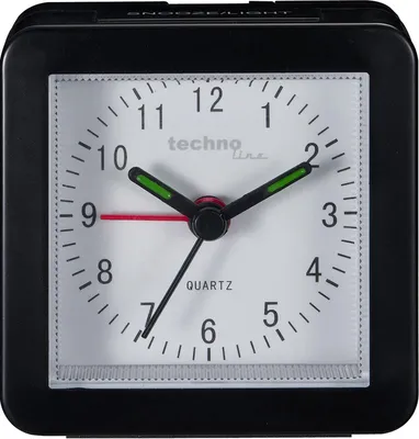 Produktbild von Technoline Modell SC, Quarzwecker, Quadratisch, Schwarz, Analog, 69 mm, 69 mm
