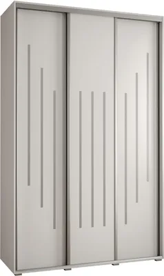 Produktbild von MEBLE KRYSPOL Davos 8 Schrank, drei Türen - 235,2x160x45 cm - Weiß Weiß Silber