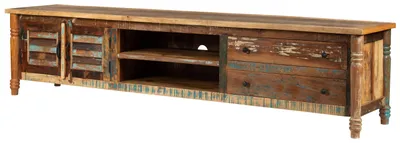 Immagine prodotto di MASSIVMOEBEL24 | Mobile Tv in legno di legno riciclato 240x50x55 laccato multicolore FABlE #35