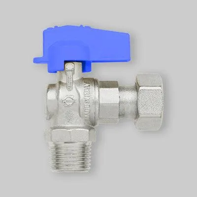 Productafbeelding van Kogelkraan, hoekstuk, doorgaande aansluiting, mannelijk-vrouwelijke schroefdraad, FIV 1/2"M x 1/2"V