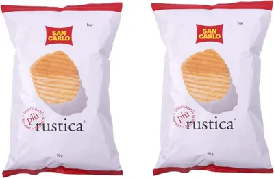 Produktbild von 2x San Carlo Rustica Chips Patatine Kartoffelchips gesalzen 50g Kartoffel chips