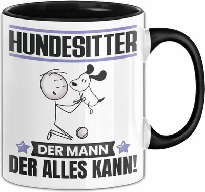Produktbild von Hundesitter Tasse Geschenk für Hundesitter Der Mann Der Alles Kann Geschenkidee zum Geburtstag (Schwarz)