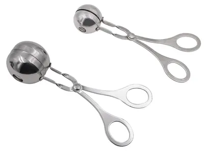 Produktbild von Fleischbällchenformer Fleischbällchenmaker Kugelformer - Edelstahl - Antihaft - 3,5 und 4,5 cm