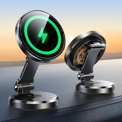Produktbild von Autohalterung mit MagSafe Ladefunktion 15W, Metall, Schwarz, für iPhone 12-17
