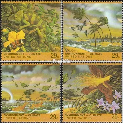 Produktbild von Briefmarken UNO - New York 1993 Mi 657-660 (kompl.Ausg.) gestempelt Klimaveränderung