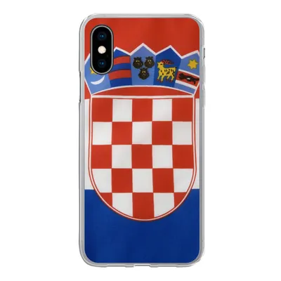 Produktbild von MuchoWow® Handyhülle Schutzhülle Hülle für iPhone X Foto der kroatischen Flagge Silikon Softcase Handy Hülle - Handyhülle