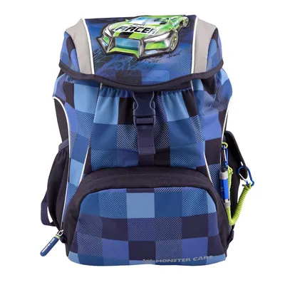 Produktbild von Schulrucksack 4-teiliges Set Monster Cars