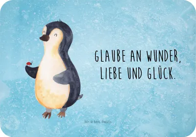 Produktbild von Mr. & Mrs. Panda Kühlschrankmagnet Pinguin Marienkäfer - Eisblau - Geschenk, Notizhalter, Wunder, magnet, Pinguine, zettelhalter, Liebe, tafelmagnet, whiteboardmagnet