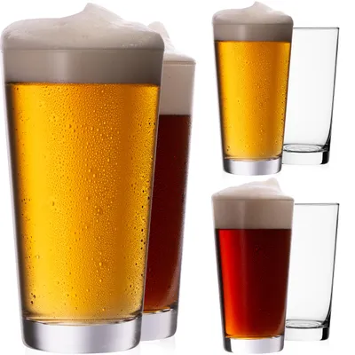 Produktbild von PLATINUX Biergläser Set 500ml (max 600ml) 6-Teilig Altbiergläser aus Glas Altbierbecher 0,5L Craftbeer Spülmaschinenfest