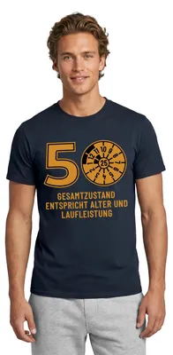 Produktbild von Spreadshirt 50. Geburtstag | Design Männer T-Shirt, 5XL, Navy