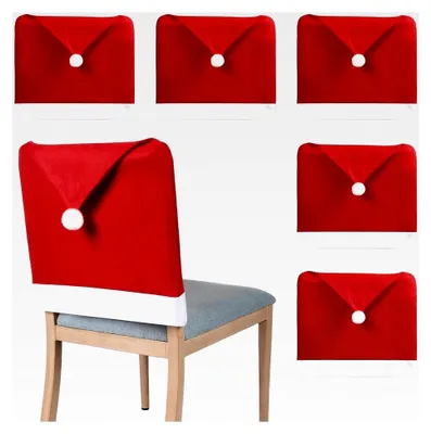 Produktbild von 6er Set Weihnachtsstuhlhussen für Stühle