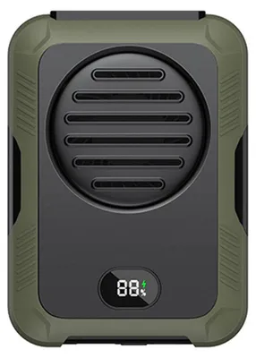 Produktbild von Tragbarer Nackenventilator, Mini-Hängeventilator mit verstellbarem Trageband und Halterung, betriebsbereiter Ventilator