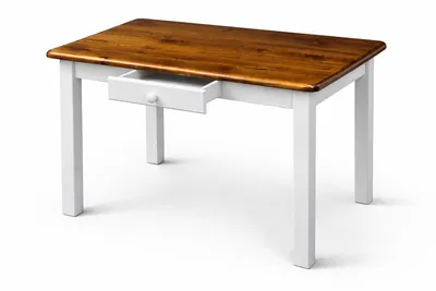 Produktbild von Magnetic Mobel Esstisch mit Schublade Küchentisch Tisch Restaurant Massiv Holz Kiefer (80x80, Eiche)
