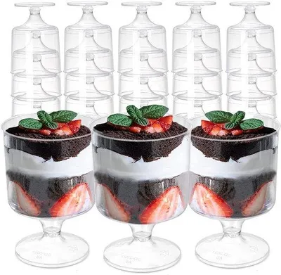 Produktbild von Famanu Dessertbecher 60 ml - 80 Stück, rund, transparent