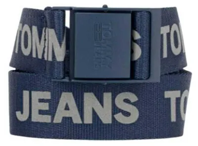 Image de Tommy Jeans - Ceinture pour homme, marque, logo NA1436 (100 cm) (bleu marine foncé)