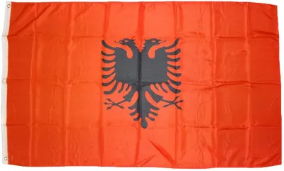 Immagine prodotto di Bandiera Albania 90 x 150 cm con 2 occhielli Peso del tessuto 100g/m² Bandiera da issare Bandiera da issare