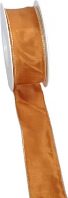 Produktbild von Taftband mit Polyesterkante - kupfer-gold - 40mm - 25m 3331-40-25-543