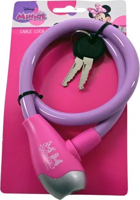 Produktbild von Kinder Fahrrad Schloss Fahrradschloss Kabelschloss Rosa Disney Minnie Mouse Maus 1436