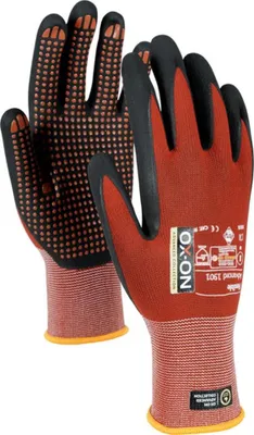 Produktbild von Handschuh Flexible Advanced 1901 Gr.9 schwarz/rot EN388 EN420+A1 PSA II OX-ON