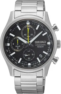 Seiko SSB419P1 Herrenuhr Chronograph Stahl/Schwarz 1
