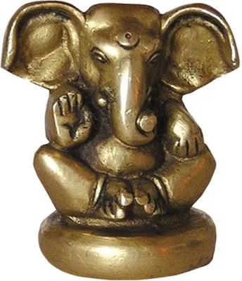 Produktbild von Ganesha sitzend, Messing, ca. 6 cm