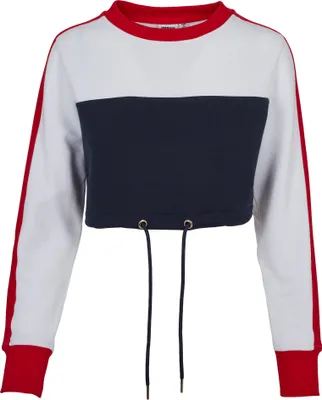 Produktbild von Urban Classics Ladies - 3-TONE Cropped Stripe Pullover - S