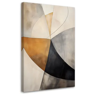 Obrázek produktu pro Obraz na plátně moderní boho kompozice 80x120 Feeby Béžový obraz na zeď připravený k zavěšení