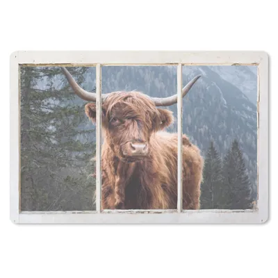Produktbild von MuchoWow® Mauspad Mousepad Schottischer Highlander - Ansicht - Vista 27x18 cm - Mousepads - Maus Mat - Pad - Mausunterlage - Büroartikel - Desk Matten