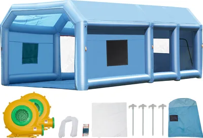 Obrázok produktu pre SucceBuy Nafukovacia striekacia kabína - 23 x 13,1 x 9 stôp, 750 W + 480 W ventilátor, ideálna pre nákladné vozidlá a SUV