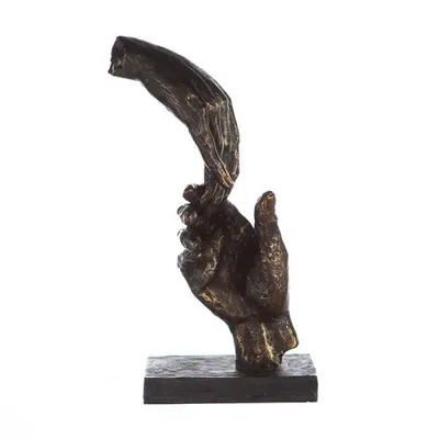 Immagine prodotto di Gilde Skulptur, Hände, "Two hands", Poly, bronzefarben, VE 1, L. 8 cm, B. 13 cm, H. 29 cm 89236 4001250892366