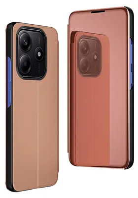 Obrázek produktu pro Pro Xiaomi Redmi Note 14 5G View Mirror Mobile Phone Smart Cover Wake UP Function Case Pink