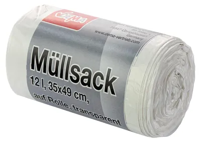 Obrázok produktu pre Vrecia na odpad 12 litrov, 10 µm, 40 ks, transparentné