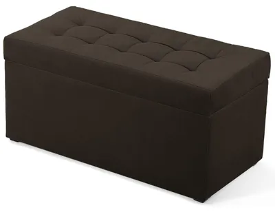 Obrázok produktu pre MG Design, hnedý taburet s úložným priestorom, 45x90 cm - objem úložného priestoru 100 litrov, nosnosť do 300 kg, matný povrch, ľahko udržiavateľný, vhodný do obývačky a predsiene
