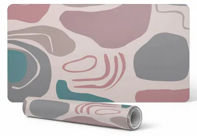Produktbild von Rutschfeste Schreibtischunterlage mit abstrakten Formen, 100 x 50 cm