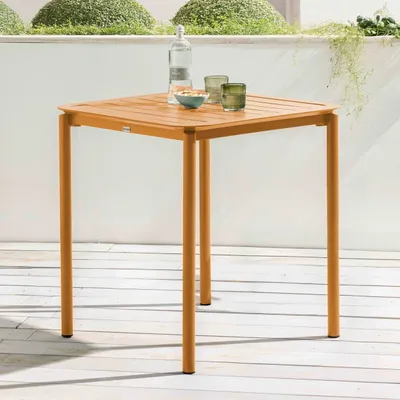 Immagine prodotto di Tavolo da terrazza quadrato (70x70 cm) giallo senape - Oviala Almada