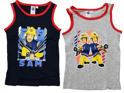 Produktbild von Kinder-Tanktop 2-tlg. FIREMAN SAM schwarz/grau - verschiedene Größen Größe: 110 - 116