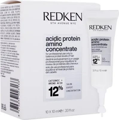 Obrázek produktu pro Redken Acidic Protein Amino Concentrate koncentrovaná obnovující péče pro velmi suché a poškozené vlasy 10 x 10 ml