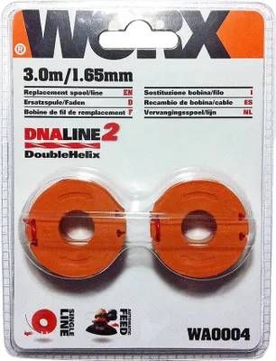 Produktbild von WORX WA0004.1 Rasentrimmer Faden für alle 20V WORX Rasentrimmer – Langlebige Ersatzfaden Spulen für