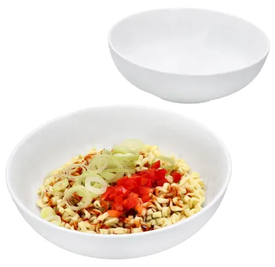 Zdjęcie produktu dla zestaw 2 misek do ramenu STABIL 820ml Ø21cm porcelanowa biała miska do makaronu