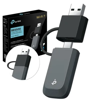 Produktbild von TP-Link Archer TBE400U Wi-Fi 7 WLAN Stick für PC, USB-C/A WLAN Adapter BE6500 Tr
