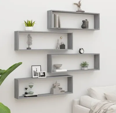 Produktbild von Möbel Wandregale 4 Stk. Grau Sonoma 100x15x30 cm Holzwerkstoff - Wandregale &37198