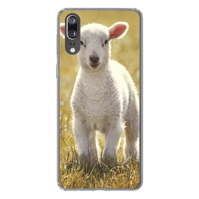 Produktbild von MuchoWow® Handyhülle Schutzhülle Hülle für Huawei P20 Schafe - Gras - Sonne Silikon Softcase Handy Hülle - Hardcover