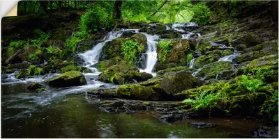 Produktbild von ARTland Wandbild, selbstklebend Wasserfall Panorama Größe: 40x20 cm