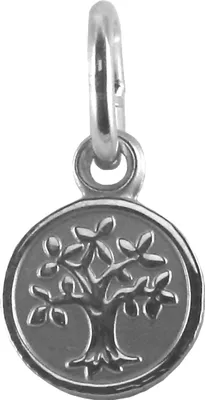 Produktbild von New Bling 9NB-0870 Zilveren Hangertje - Rondje - Levensboom - 6,3 mm Doorsnee - Rhodium - Zilver