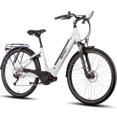 Produktbild von SAXXX E-Bike, DELUXE Sport Wave Tiefeinsteiger Elektrofahrrad, 418Wh integrierter Akku, Mittelmotor 250W, Shimano Alivio 9-Gang, City E-Bike