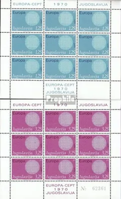Produktbild von Briefmarken Jugoslawien 1970 Mi 1379Klb-1380Klb Kleinbogen (kompl.Ausg.) gestempelt Europa