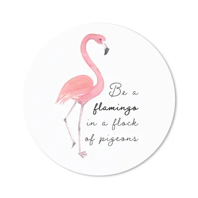 Produktbild von MuchoWow® Mauspad Mousepad Flamingo - Briefe - Zitate 40x40 cm - Mousepads - Maus Mat - Pad - Mausunterlage - Schreibtisch Accessoires
