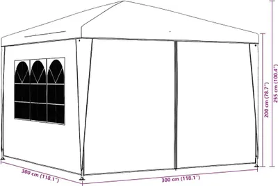 Produktbild von vidaXL Partyzelt 3x3 m Grün